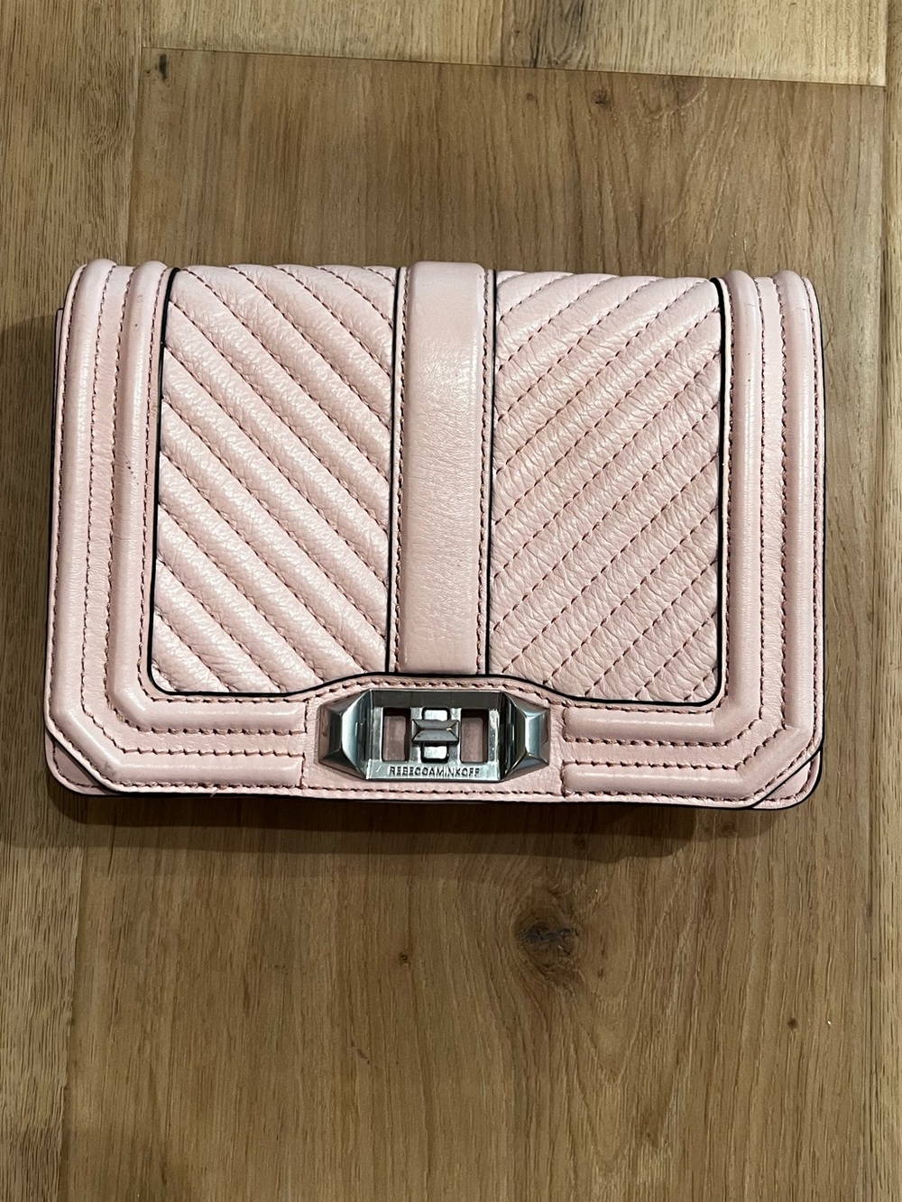 Rebecca Minkoff Quilted Mini Shoulder Bag in Light Pink